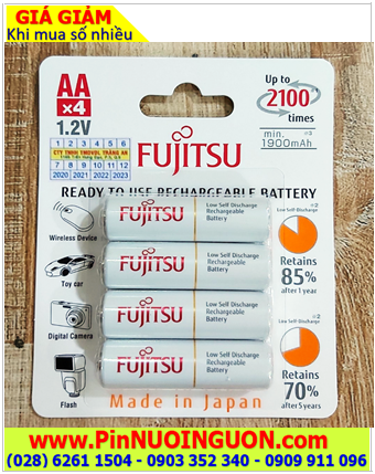 Pin đèn Flash máy chụp ảnh Fujitsu HR-3UTCEX(4B); Pin sạc AA2000mAh 1.2v Fujitsu HR-3UTCEX(4B) Type 2000mA _Min 1900mAh (Japan)